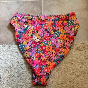 SKATIE Floral High-Waisted Bikini Bottoms